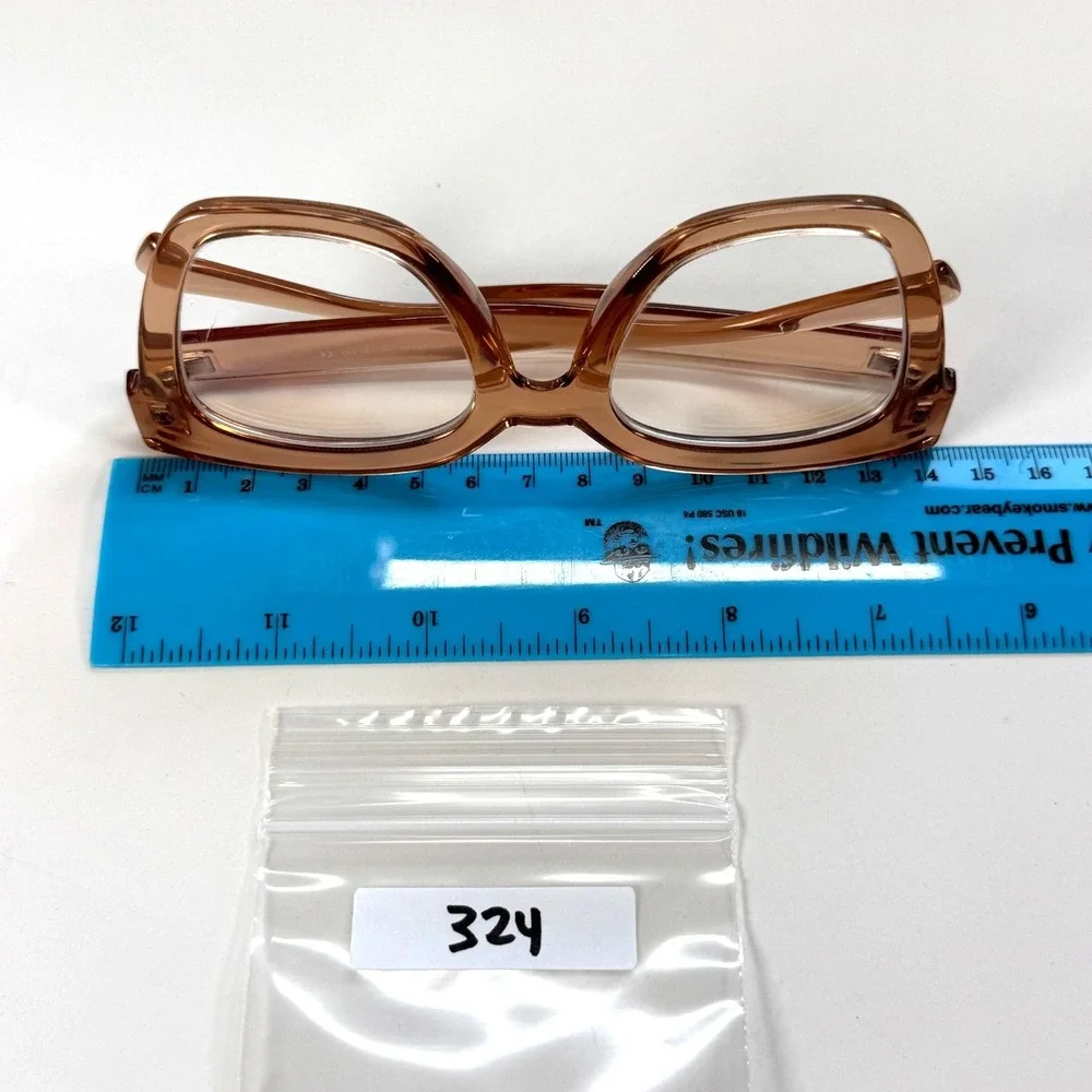 Zeelool VFT0269-02 Eyeglasses Frame Only 50-21-140 Champagne Chunky Full Rim
